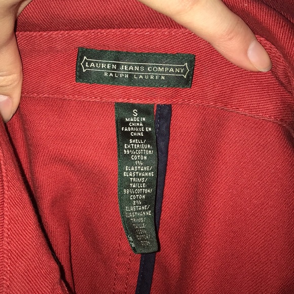 Ralph Lauren Red Denim Jacket, small - Picture 5 of 5